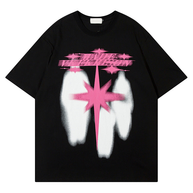 YPRS Men's Sci-Fi Graphic Star Print Streetwear T-Shirt