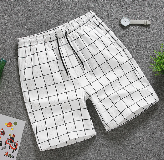 High-End Plaid Loose Beach Shorts for Men 2022