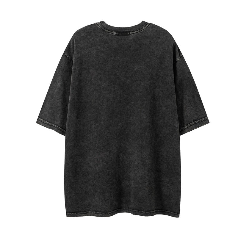 TKPA Skull Print Vintage Streetwear T-Shirt Unisex