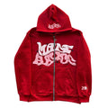 ZENMANCHEN Y2k Hoodie Men Puff Print Zip Up Hoodie Y2k Jacket 90s Vintage Designer Hoodies Graphic Streetwear Emo Sweatshirt (US Alpha XX-Large Regular Regular Puff Print Red)