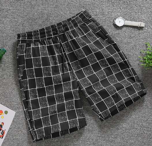 High-End Plaid Loose Beach Shorts for Men 2022